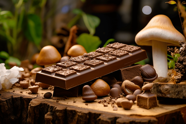 mushroom chocolate bar